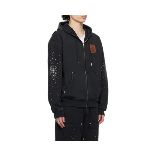 La Premonition Hotfix Printed Zipped Hoodie