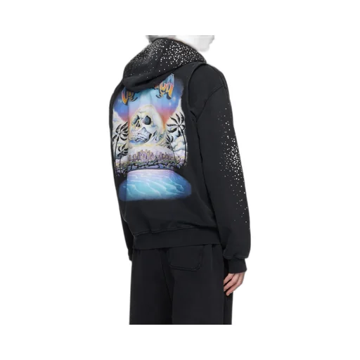 La Premonition Hotfix Printed Zipped Hoodie