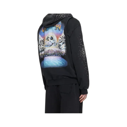 La Premonition Hotfix Printed Zipped Hoodie