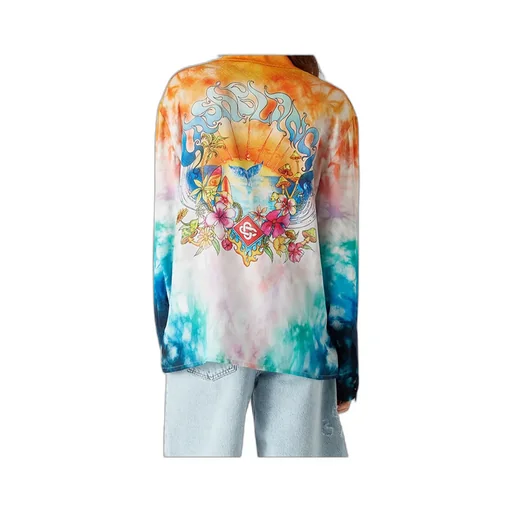 Surf Trip Long Sleeve Satin Shirt