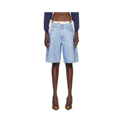 Embellished Denim Shorts