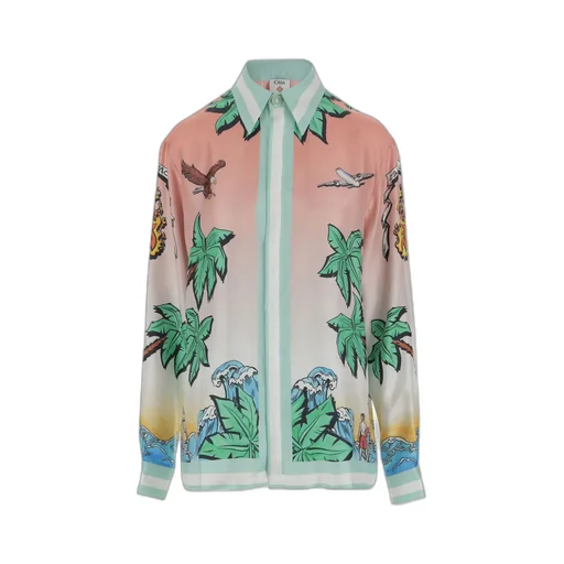 Tennis Club Long Sleeved Satin Shirt