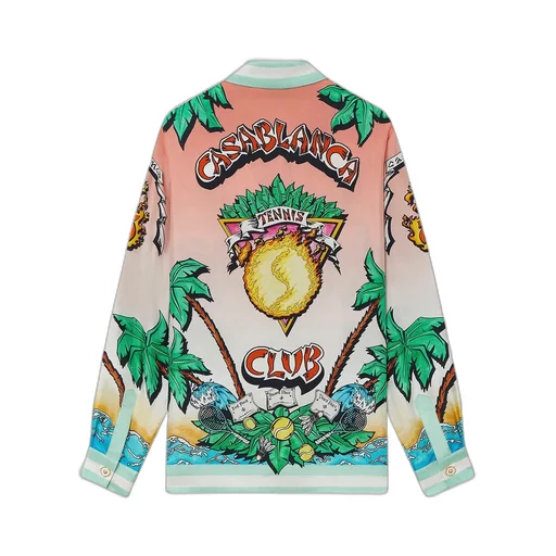 Tennis Club Long Sleeved Satin Shirt