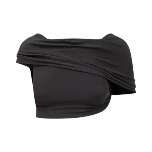 Crepe Draped Crop Top