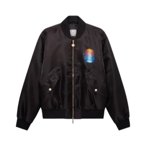 Organza Gradient Bomber Jacket