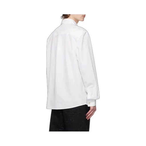 Monogram Embroidered Box-Pleat Detailed Shirt