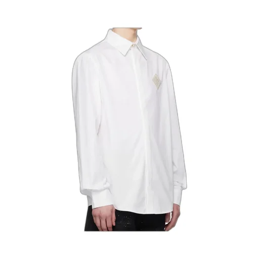 Monogram Embroidered Box-Pleat Detailed Shirt