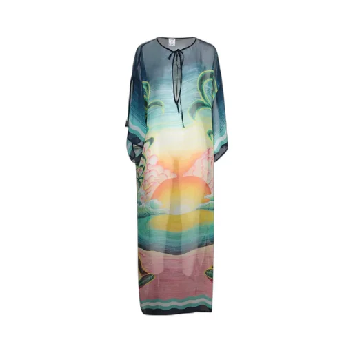 Silk Chiffon Maxi Dress