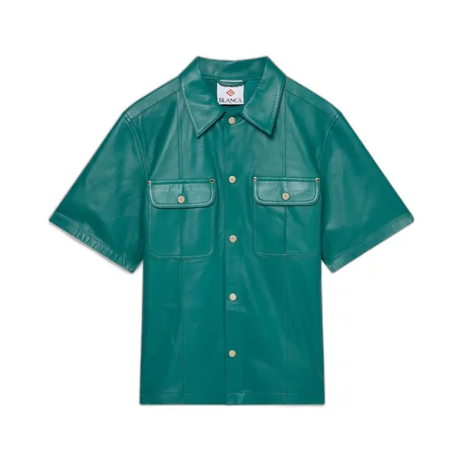 Leather Short Sleeve Shirt