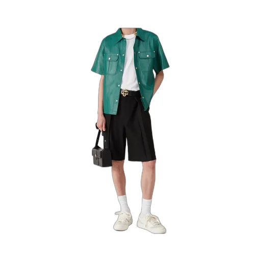 Leather Short Sleeve Shirt
