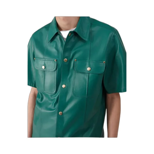 Leather Short Sleeve Shirt