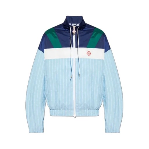 Pinstripe Pattern Track Jacket