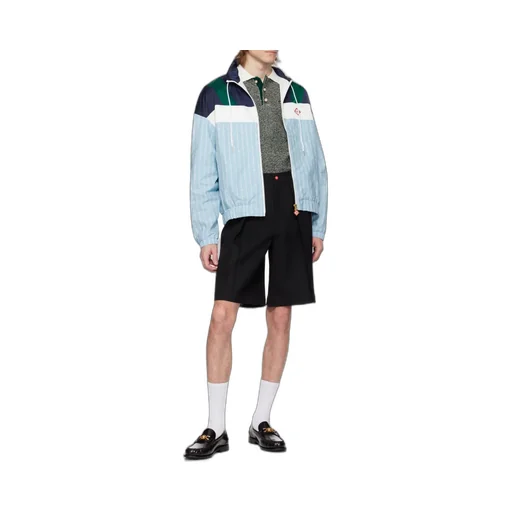 Pinstripe Pattern Track Jacket