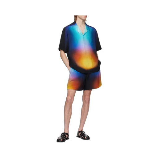 Gradient Detailed Short Sleeved Shirt