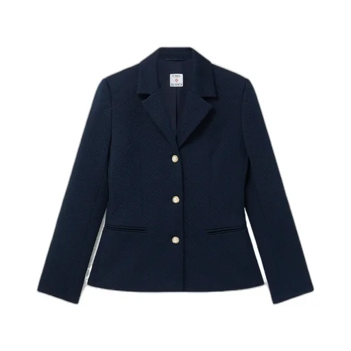 Monogram Jacquard Single-Breasted Jacket