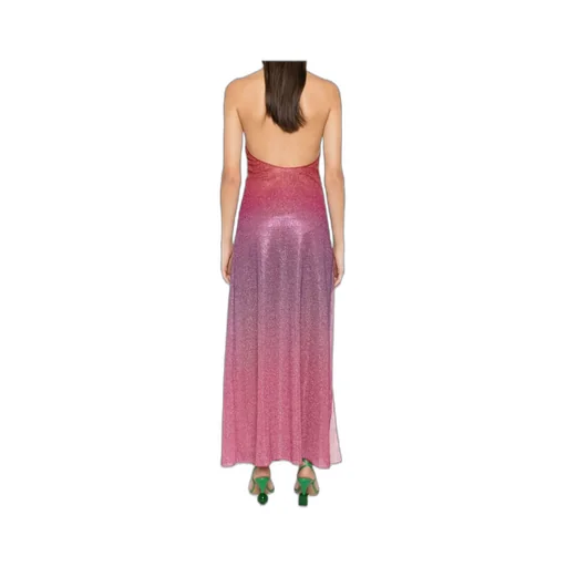 Lurex Halterneck Midi Dress