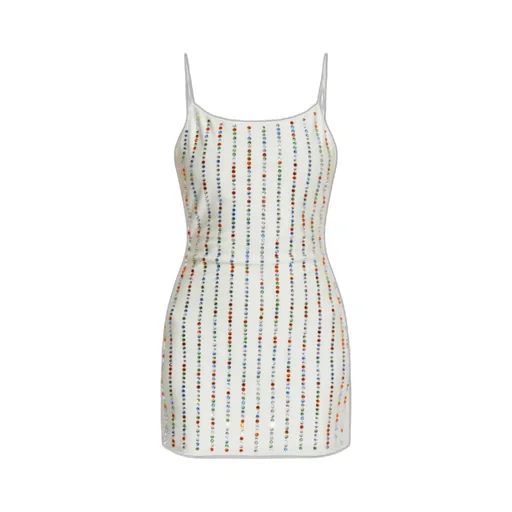 Rhinestone-Embellished Minidress
