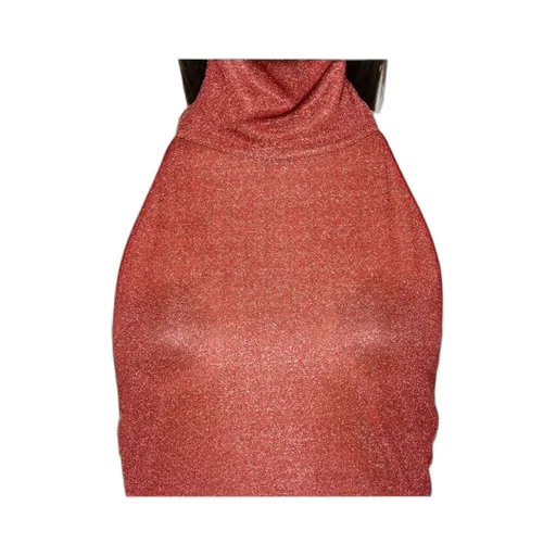 Lurex Halterneck Midi Dress