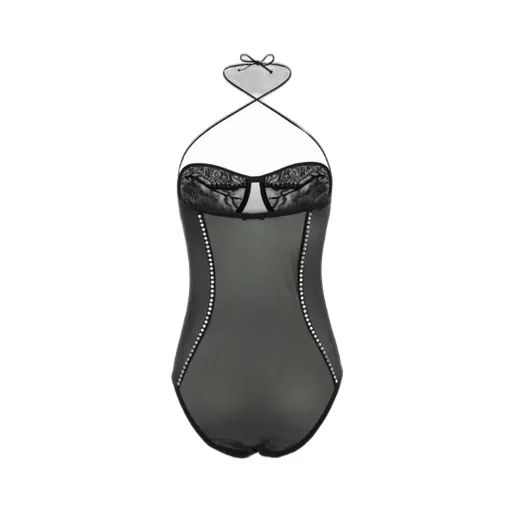 Gem Halterneck Embellished Bodysuit