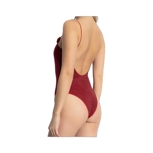Flower Appliqué One Piece Swimsuit