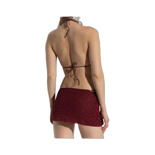 Logo Embellished Mini Swim Skirt