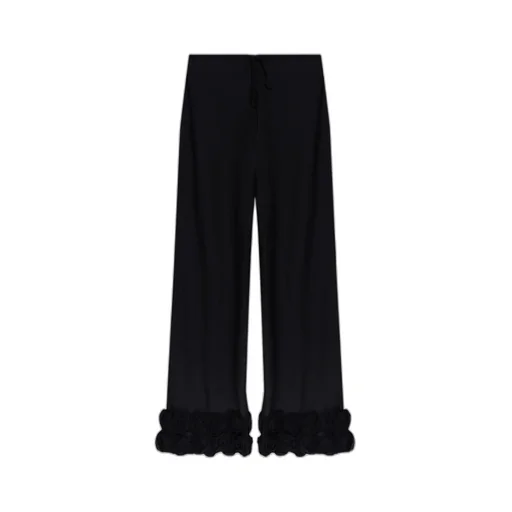 Floral-Appliqué Trousers