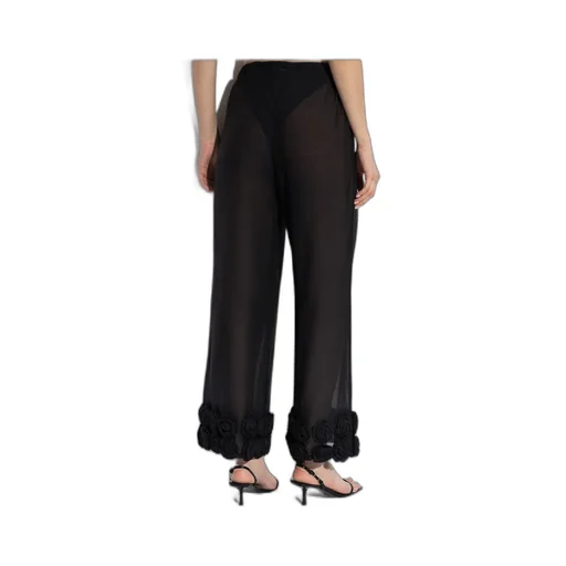 Floral-Appliqué Trousers