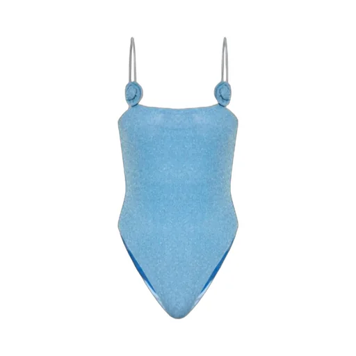 Metallic Finish One Piece Swimsuit