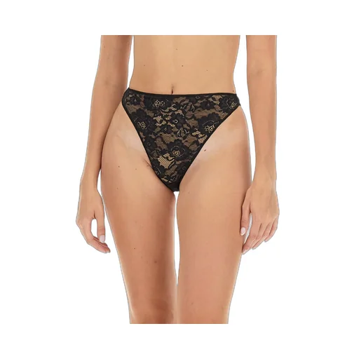 High-Waist Floral-Laced Briefs