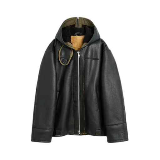 Blizzard Hooded Leather Jacket