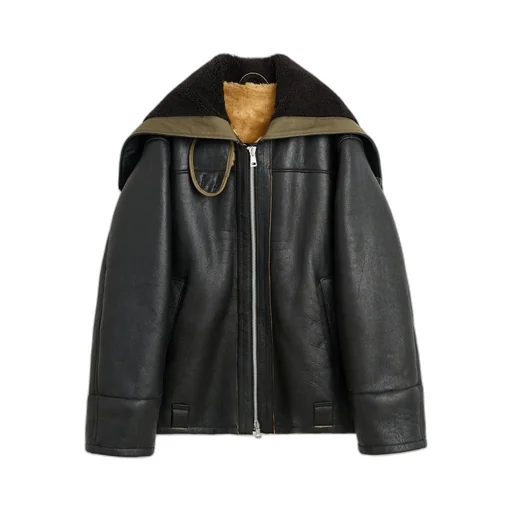 Blizzard Hooded Leather Jacket