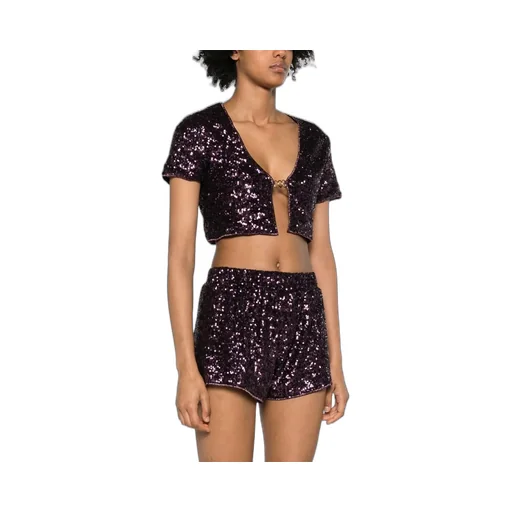 Sequinned Cropped Cardigan