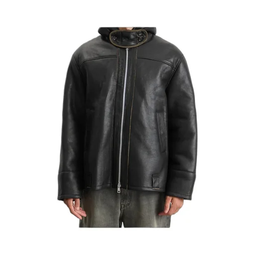 Blizzard Hooded Leather Jacket