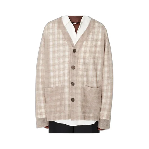 Checked Cardigan