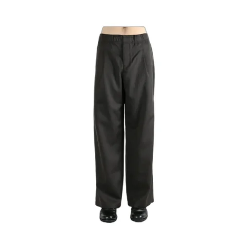 Elasticated Waistband Pleated-Front Trousers