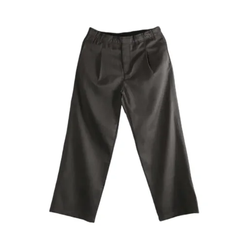 Elasticated Waistband Pleated-Front Trousers