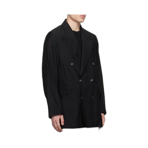 Long-Sleeved Double-Breasted Blazer