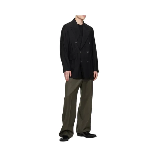 Long-Sleeved Double-Breasted Blazer