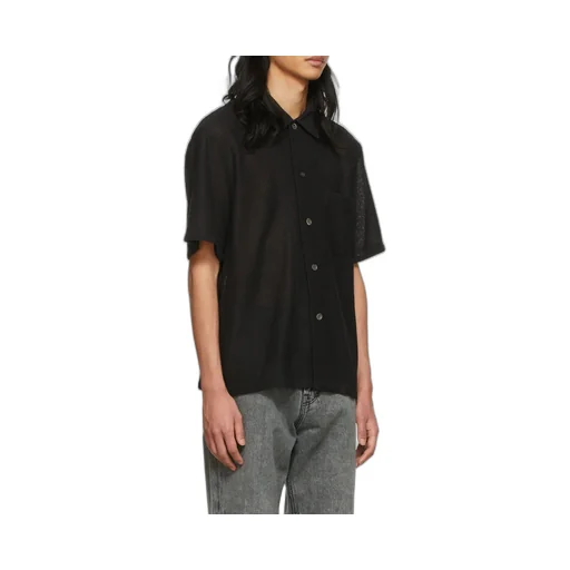 Short Sleeved Buttoned Box Shirt