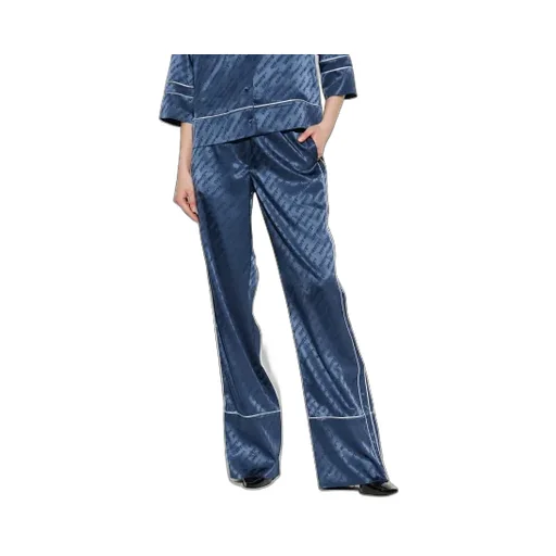 All-Over Logo Patterned Straight Leg Trousers