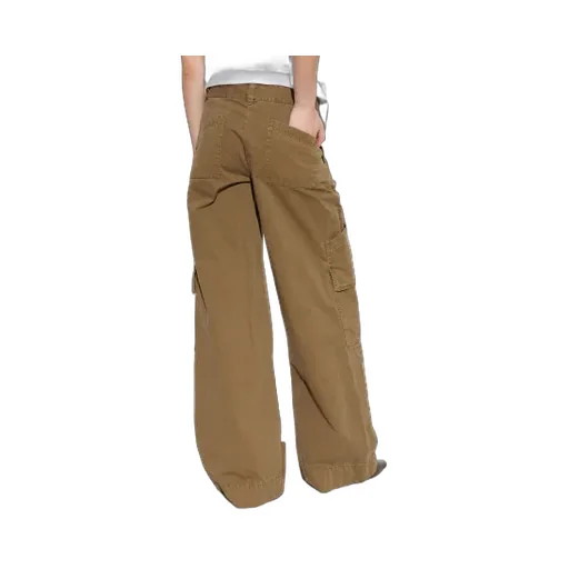 Wide Leg Cargo Trousers