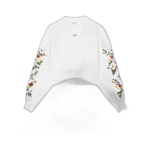 Arrow Flowers Cropped Sweatshirt