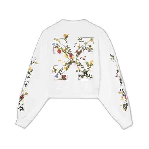 Arrow Flowers Cropped Sweatshirt