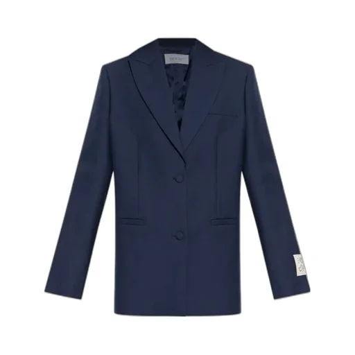 Logo Patch Single-Breasted Jacket