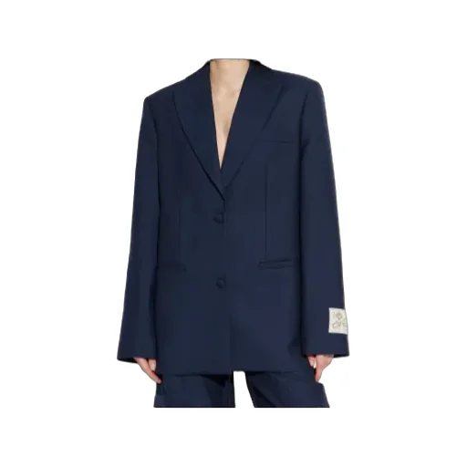 Logo Patch Single-Breasted Jacket