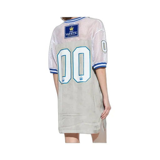 Logo Printed V-Neck Dress