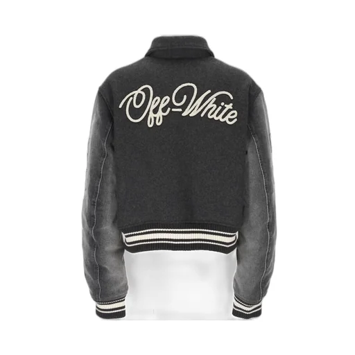 Logo Flocked Button-Up Jacket