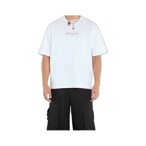 Slogan Printed Crewneck T-Shirt