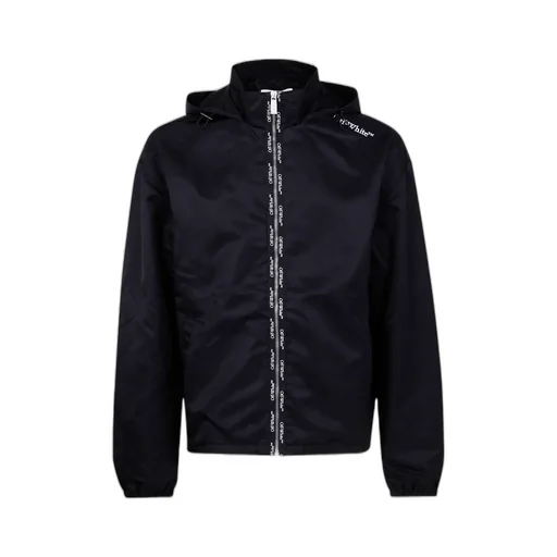Hooded Logo-Tape Jacket