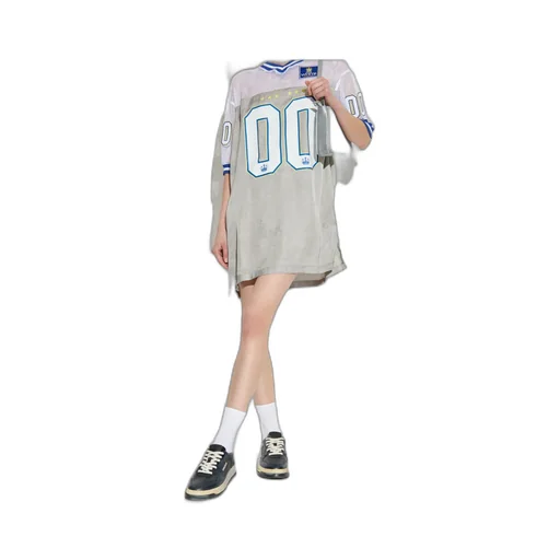 Logo Printed V-Neck Dress